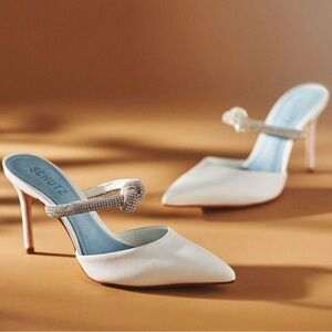 Schutz Pearl Heel in White